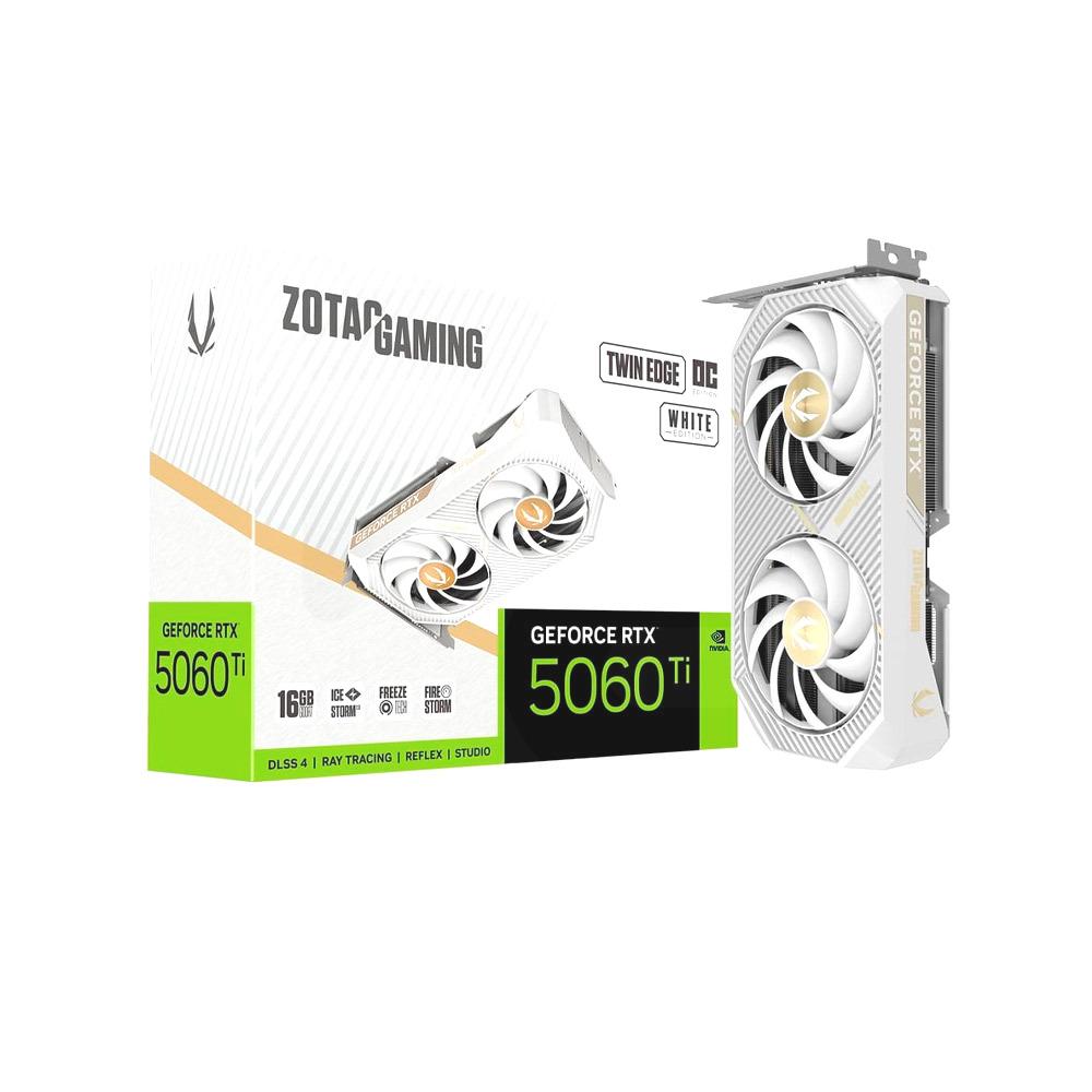 Tarjeta de Video NVIDIA GeForce RTX5060TI Twin Edge OC Whi