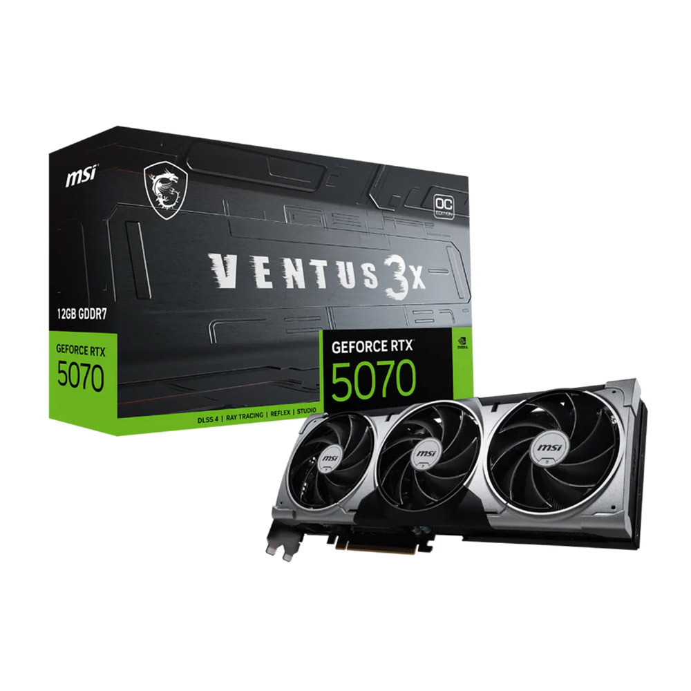 MSI Tarjeta de Video Nvidia GeForce RTX 5070 12G VENTUS 3X OC | pc