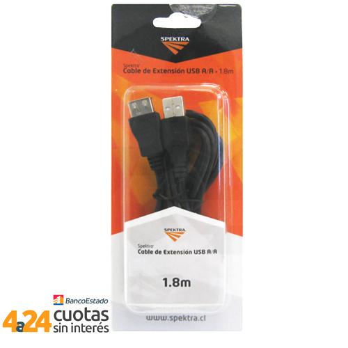Cable USB 2.0 A/A 1.8m Extensión