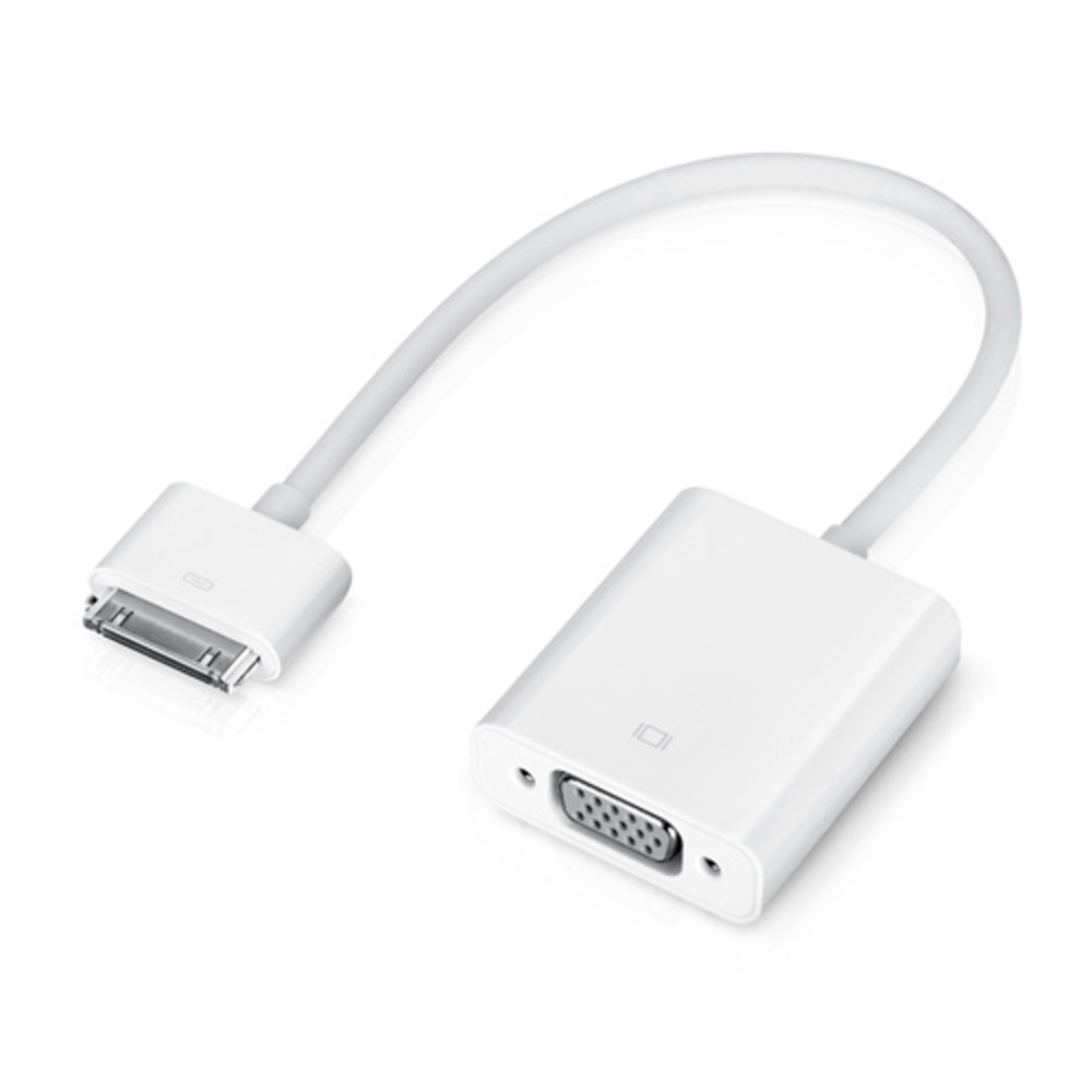Imagen del Adaptador 30 Pines a VGA en un fondo blanco.
